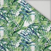 MINI LEAVES AND INSECTS PAT. 6 (TROPICAL NATURE) / white - swimsuit lycra
