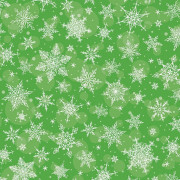 SNOWFLAKES PAT. 2 / green  - Waterproof woven fabric
