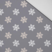 SNOWFLAKES pat. 5 (WINTER TIME) / grey - Panama 220g