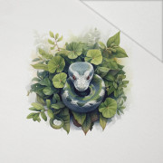 WATERCOLOR SNAKE - panel (60cm x 50cm) Hydrophobic brushed knit