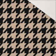 BLACK HOUNDSTOOTH / BEIGE - Hydrophobic brushed knit