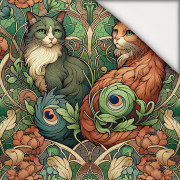 ART NOUVEAU CATS & FLOWERS PAT. 3 - light brushed knitwear