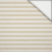 STRIPES 1x1 - acid ecru / acid beige  - light brushed knitwear