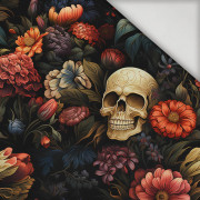 FLOWERS AND SKULL - lycra 300g