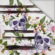 SKULLS ON STRIPES  - lycra 300g