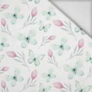 BUTTERFLIES AND TULIPS (WATER-COLOR BUTTERFLIES) - swimsuit lycra