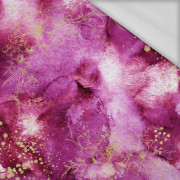 FLOWERS / golden contour Pat. 2 / WATERCOLOR MARBLE - Thermo lycra