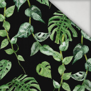 ROPICAL LEAVES MIX pat. 2 / black (JUNGLE) - swimsuit lycra