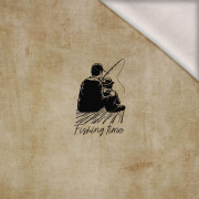 FISHING TIME PAT. 2 -  PANEL (60cm x 50cm) brushed knitwear with elastane ITY
