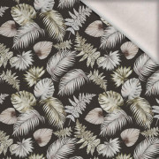 TROPICAL LEAVES - brushed knitwear with elastane ITY