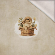 BUNNY IN A BASKET PAT. 2 -  PANEL (60cm x 50cm) brushed knitwear with elastane ITY
