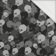 CAMOUFLAGE SKULLS / gray - looped knit fabric with elastane ITY