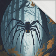 HALLOWEEN SPIDER -  PANEL (60cm x 50cm) looped knit fabric with elastane ITY