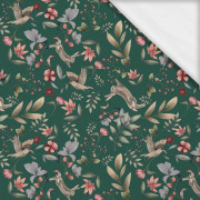 HARES AND BIRDS / BOTTLED GREEN (INTO THE WOODS)- single jersey with elastane ITY