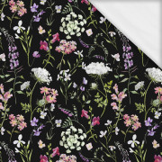 PASTEL FLOWERS / black- single jersey with elastane ITY