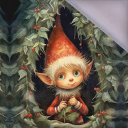 VINTAGE CHRISTMAS ELF - panel,  softshell (60cm x 50cm)