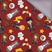 MAGICAL FRIENDS pat. 3 (MAGIC SCHOOL) / bordová - softshell