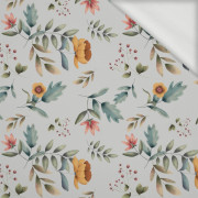BRIGHT FLOWERS (INTO THE WOODS) - looped knit fabric