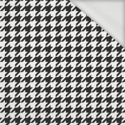 BLACK HOUNDSTOOTH / WHITE - looped knit fabric