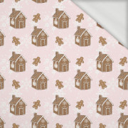 GINGERBREAD HOUSE pat. 2 (WINTER)  - looped knit fabric