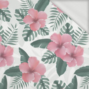 HIBISCUS Pat. 2 / pink - looped knit fabric