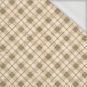 FOREST DIAMONDS pat. 3 (AUTUMN IN THE FOREST) - looped knit fabric