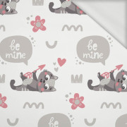 CATS AND ARROWS / be mine (CATS WORLD) / white - looped knit fabric