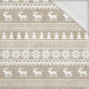 REINDEERS PAT. 2 / ACID WASH BEIGE - looped knit fabric