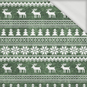 REINDEERS PAT. 2 / ACID WASH BOTTLE GREEN - looped knit fabric