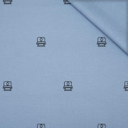 CAMERAS (black) / B-06 light blue / MINIMAL - looped knit PE240