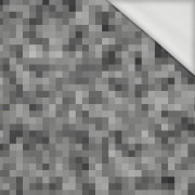 PIXELS pat. 2 / grey - looped knit fabric