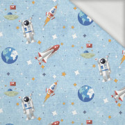 IN THE SPACE PAT. 2 (SPACE EXPEDITION) / ACID WASH LIGHT BLUE - looped knit fabric