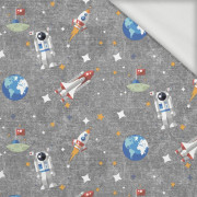 IN THE SPACE PAT. 2 (SPACE EXPEDITION) / ACID WASH GREY - looped knit fabric