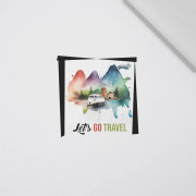 LET'S GO TRAVEL - panel (40cm x 40cm)  Cotton woven fabric