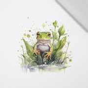 WATERCOLOR FROG - panel (60cm x 50cm) Cotton woven fabric