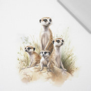 WATERCOLOR MEERKAT - panel (60cm x 50cm) Cotton woven fabric