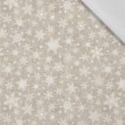 SNOWFLAKES PAT. 2 / ACID WASH BEIGE - Cotton woven fabric
