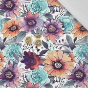 WATER-COLOR FLOWERS pat. 6 - Cotton woven fabric