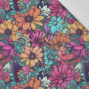 50cm WATER-COLOR FLOWERS pat. 7 - Cotton woven fabric