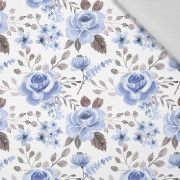 BLUE FLOWERS - Cotton woven fabric