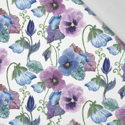 PANSIES (BLOOMING MEADOW) - Cotton woven fabric