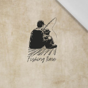 FISHING TIME PAT. 2 - panel (75cm x 80cm) Cotton woven fabric