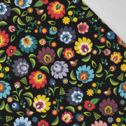 LOWICZ FOLKLORE / black - Cotton woven fabric