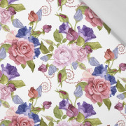 ROSE FLOWERS PAT. 2 (BLOOMING MEADOW) - Cotton woven fabric