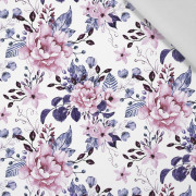 50CM WILD ROSE FLOWERS PAT. 1 (BLOOMING MEADOW) (Very Peri) - Cotton woven fabric