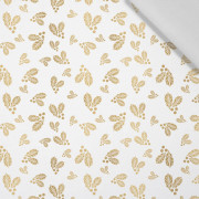 GOLDEN HOLLY (WHITE CHRISTMAS) - Cotton woven fabric