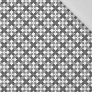 GREY CHECK  - Cotton woven fabric