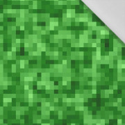 PIXELS pat. 2 / green - Cotton woven fabric