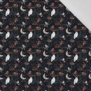 WINTER BIRDS pat. 2 (WINTER IN PARK) - Cotton woven fabric