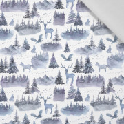 ANIMALS IN THE FOREST (PAINTED FOREST) - Cotton woven fabric